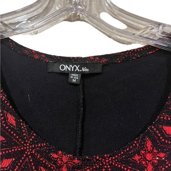 Onyx Nite Size Medium Black and Red Bling Tank Top Sleeveless 90s/Y2K/FairyCore - Picture 4 of 4
